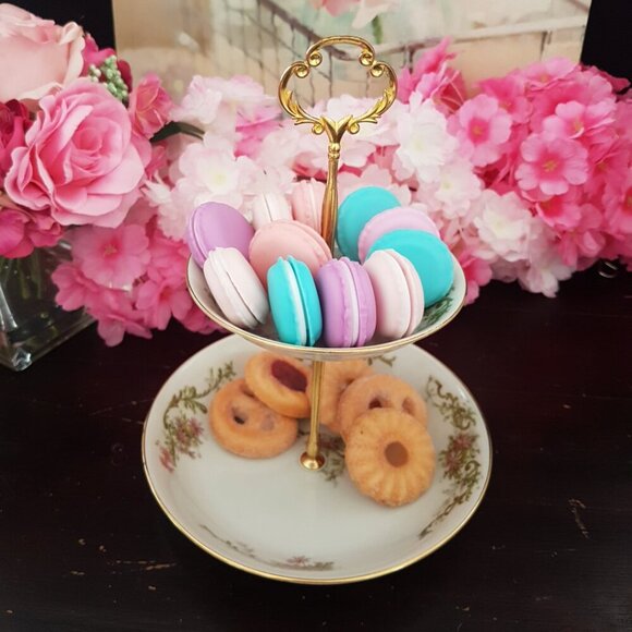 Handmade 2 Tier Limoges Candy Dish Trinket Jewelry Tray Tea Party Christmas Gift - Picture 3 of 12